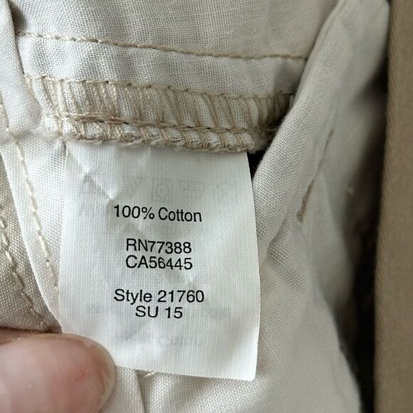 J.Crew BUNDLE 2 Shorts Women's size 2 100% Cotton Tan Navy Chino Broken In EUC - Picture 7 of 12